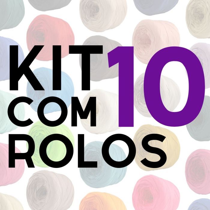 Kit fio de malha 10 rolos 